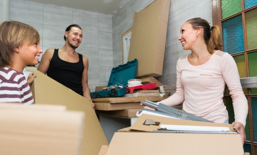 Packed moving van ready for house removals in Deptford
