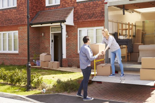 Office relocation process with packing and loading in Deptford