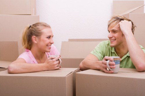 Local moving team preparing items for a Deptford residential or business move