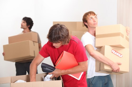 Deptford office relocation service preparing furniture and files for transport