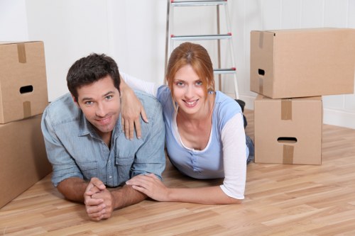 Careful furniture handling during a flat relocation in Deptford