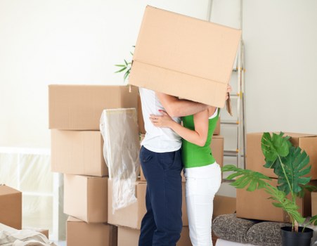 Local home moving team working in Deptford street setting