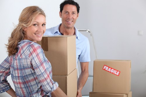 Organised boxes and moving materials for local unpacking services